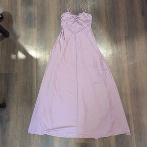 Vintage S mauve Union Made maxi slip dress